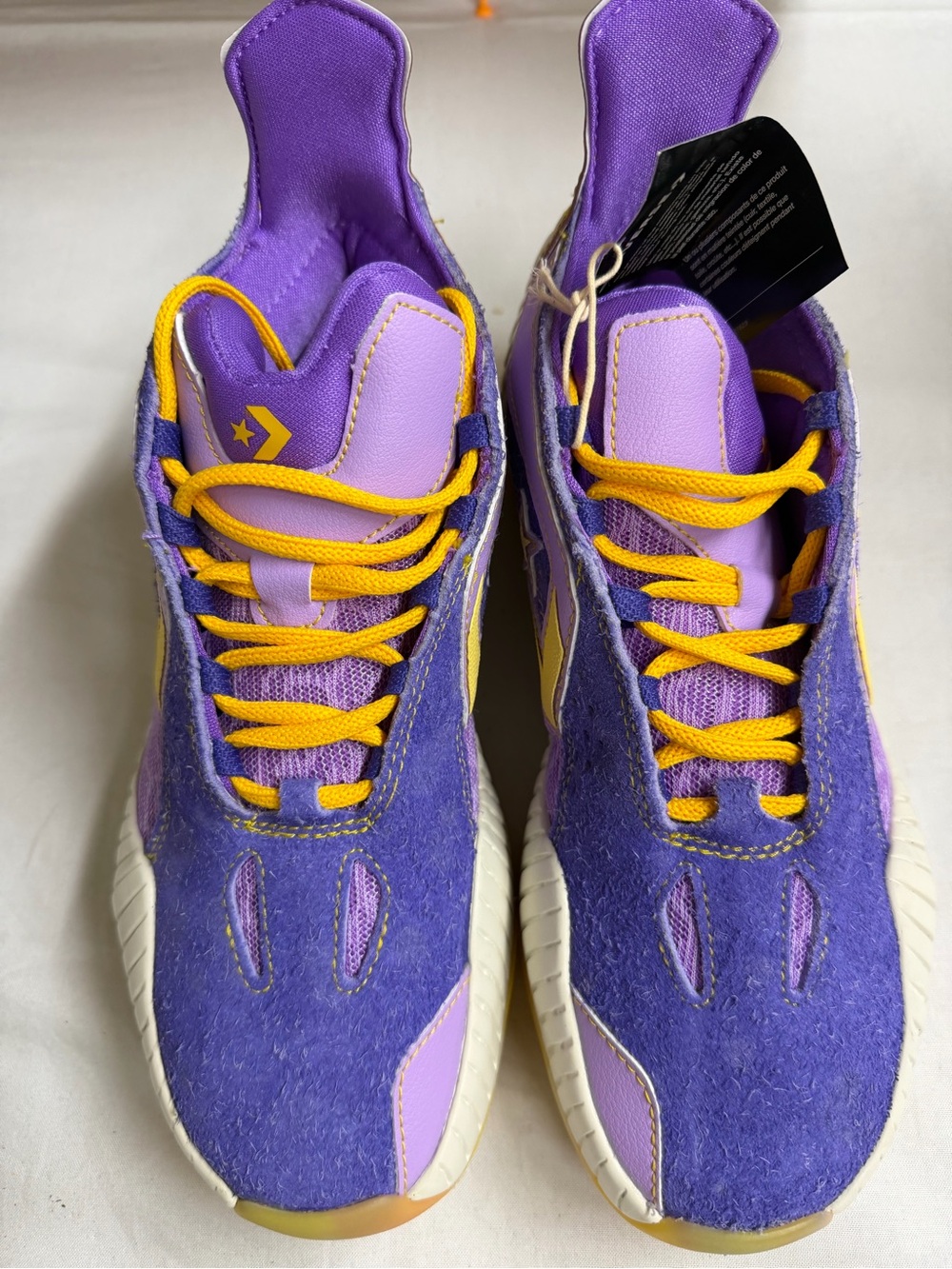 Converse Women’s Purple and Yellow Low-Top Sneakers